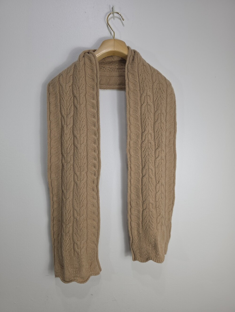 Lauren Ralph Lauren Camel Knit Scarf